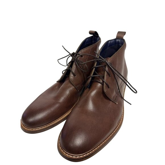 Steve Madden Chevy Men\'s Boots Chukka Brown Burnished Lace Up Size 9.5 New main image 6